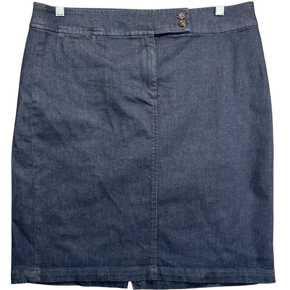 Talbots Blue Denim Pencil Skirt Women 12